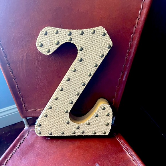 Hobby Lobby Wall Decor Letter Z Decorative Item Heavy Burlap And